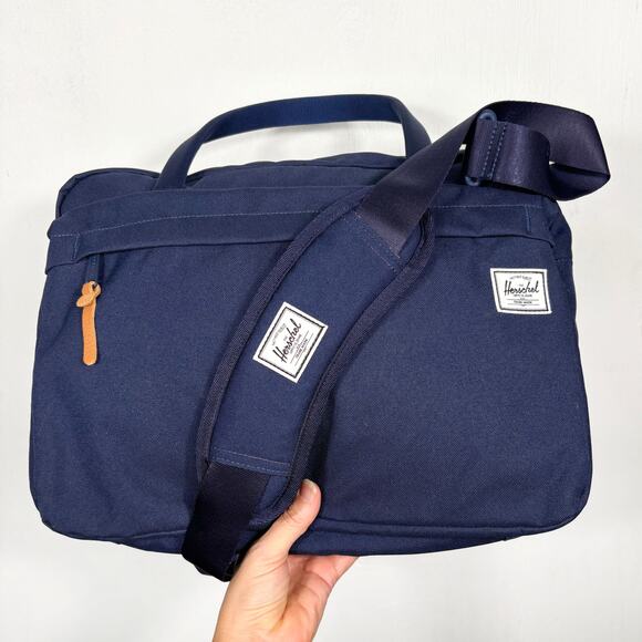 Hershel Supply Co Gibson Navy Blue Crossbody Messenger Laptop Bag - Picture 2 of 16